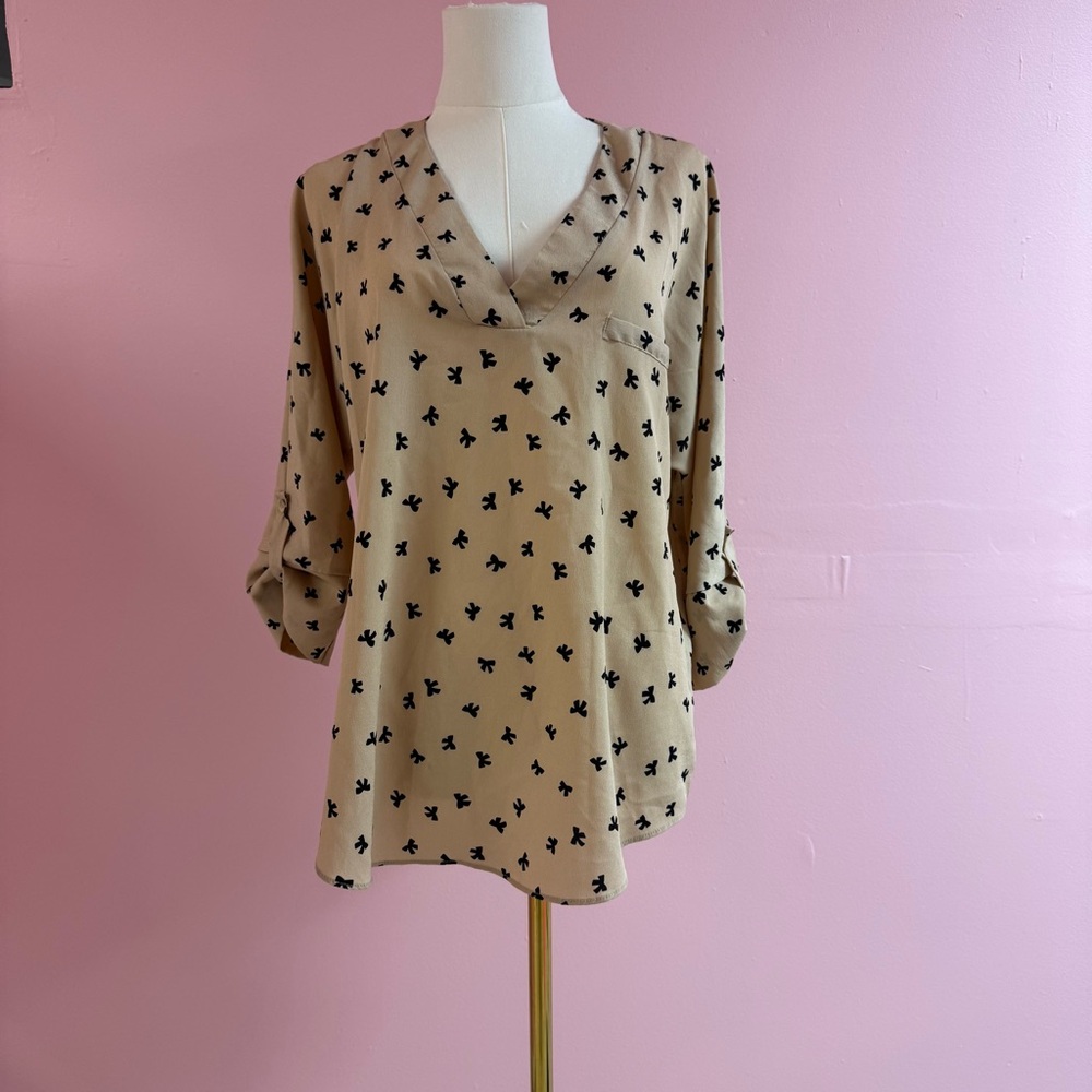 Nordstrom Gibson blush blouse bows small